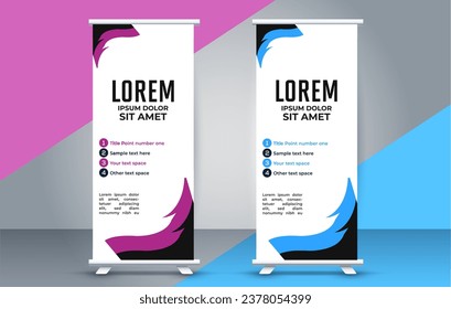 professional business roll up display standee template design