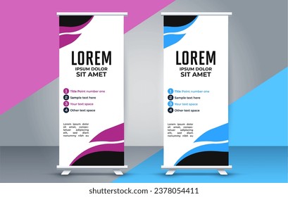 professional business roll up display standee template design
