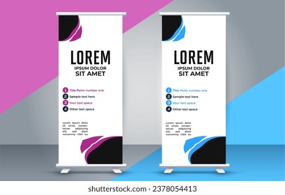 professional business roll up display standee template design