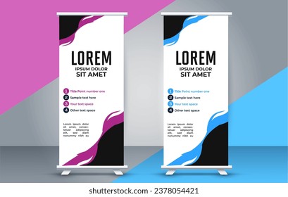 professional business roll up display standee template design