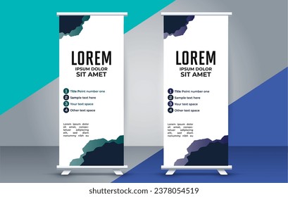 professional business roll up display standee template design