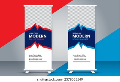 professional business roll up display standee template design 
