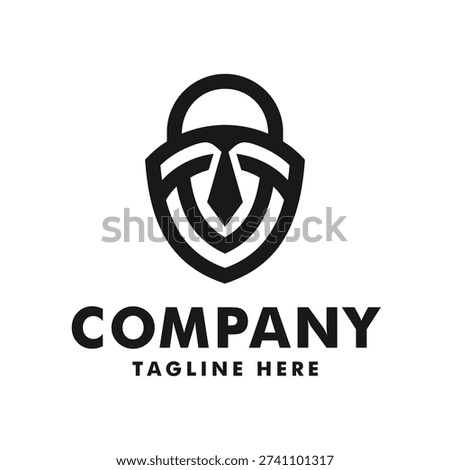 Professional Business Security Shield and Necktie Logo