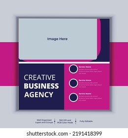 Professional business social media post square banner design. Modern layout vector template. Digital marketing agency banner design.
