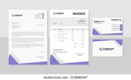 Professional business stationery design template