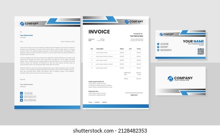 Professional business stationery design template