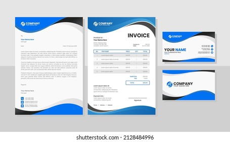 Professional business stationery design template