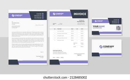 Professional business stationery design template