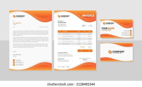 Professional business stationery design template