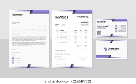 Professional business stationery design template