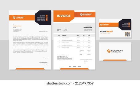 Professional business stationery design template