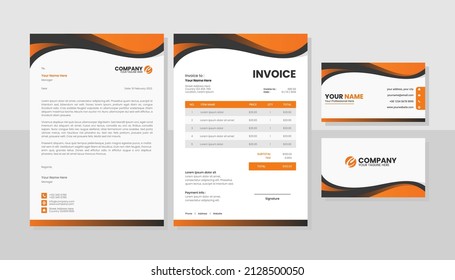 Professional business stationery design template