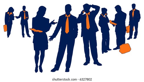 Professional Business Team, pro-active men and women.