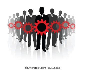 Professional business team. Vector illustration