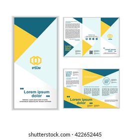 Professional business three fold brochure template