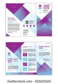 Professional business three fold brochure template A