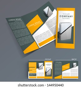 Professional business three fold flyer template, corporate brochure or cover design, can be use for publishing, print and presentation.