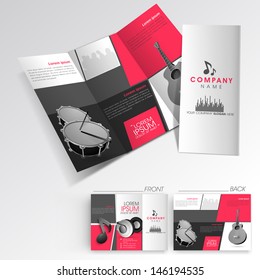 Professional business three fold flyer template, corporate brochure or cover design, can be use for publishing, print and presentation. 