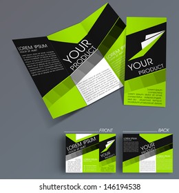 Professional business three fold flyer template, corporate brochure or cover design, can be use for publishing, print and presentation. 