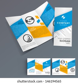 Professional business three fold flyer template, corporate brochure or cover design, can be use for publishing, print and presentation. 