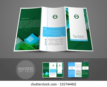 Professional business three fold flyer template, corporate brochure or cover design, can be use for publishing, print and presentation. 