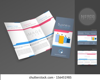 Professional business three fold flyer template, corporate brochure or cover design, can be use for publishing, print and presentation. 