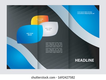 Professional business three fold flyer template, corporate brochure or cover design, can be use for publishing, print and presentation.
