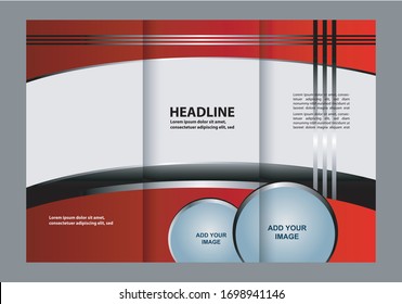 Professional business three fold flyer template
