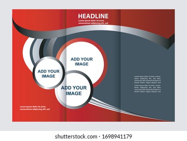 Professional business three fold flyer template
