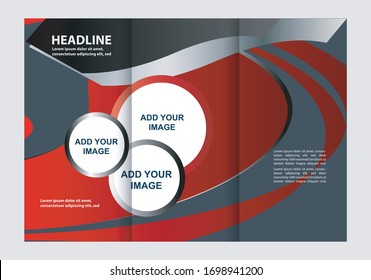 Professional business three fold flyer template
