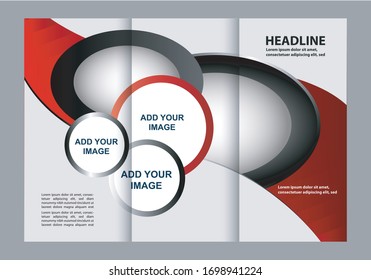 Professional business three fold flyer template
