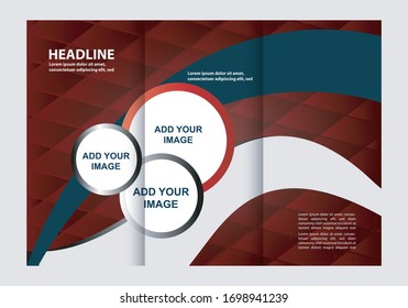 Professional business three fold flyer template
