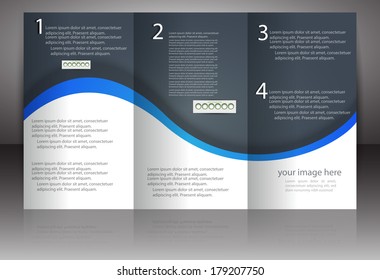 Professional business three fold flyer brochure template