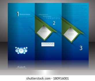Professional business three fold flyer brochure template
