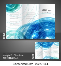 Professional business three fold flyer template, corporate brochure or cover design, can be use for publishing, print and presentation. 