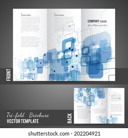 Professional business three fold flyer template, corporate brochure or cover design, can be use for publishing, print and presentation. 