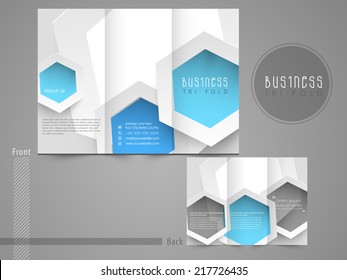 Professional business three fold flyer template, corporate brochure or cover design can be use for publishing, print and presentation. 