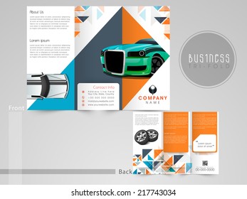 Professional business three fold flyer template, corporate brochure or cover design can be use for publishing, print and presentation. 	