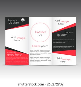 Professional business three fold flyer template, corporate brochure or cover design, can be use for publishing and printing.
