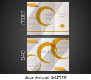 Professional business three fold flyer template, corporate brochure or cover design, can be use for publishing and printing.