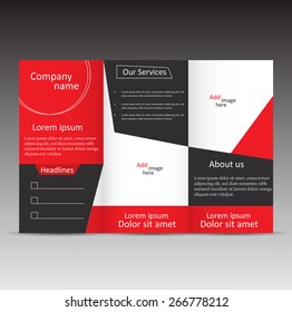 Professional business three fold flyer template, corporate brochure or cover design, can be use for publishing and printing.