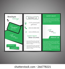 Professional business three fold flyer template, corporate brochure or cover design, can be use for publishing and printing.