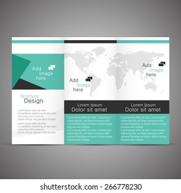 Professional business three fold flyer template, corporate brochure or cover design, can be use for publishing and printing.