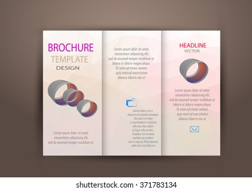 Professional business three fold flyer template, corporate brochure or cover design  vector tri-fold.vector illustration.