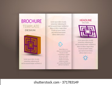 Professional business three fold flyer template, corporate brochure or cover design  vector tri-fold.vector illustration.