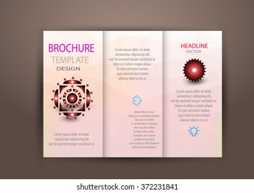 Professional business three fold flyer template, corporate brochure or cover design  vector tri-fold.vector illustration.