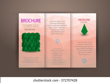 Professional business three fold flyer template, corporate brochure or cover design  vector tri-fold.vector illustration.