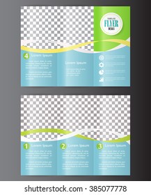 Professional business three fold flyer template, corporate brochure or cover design, can be used for publishing, advertising, printed material and presentation.