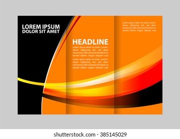 Professional business three fold flyer template, corporate brochure or cover design, can be use for publishing, print and presentation. 