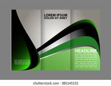 Professional business three fold flyer template, corporate brochure or cover design, can be use for publishing, print and presentation 